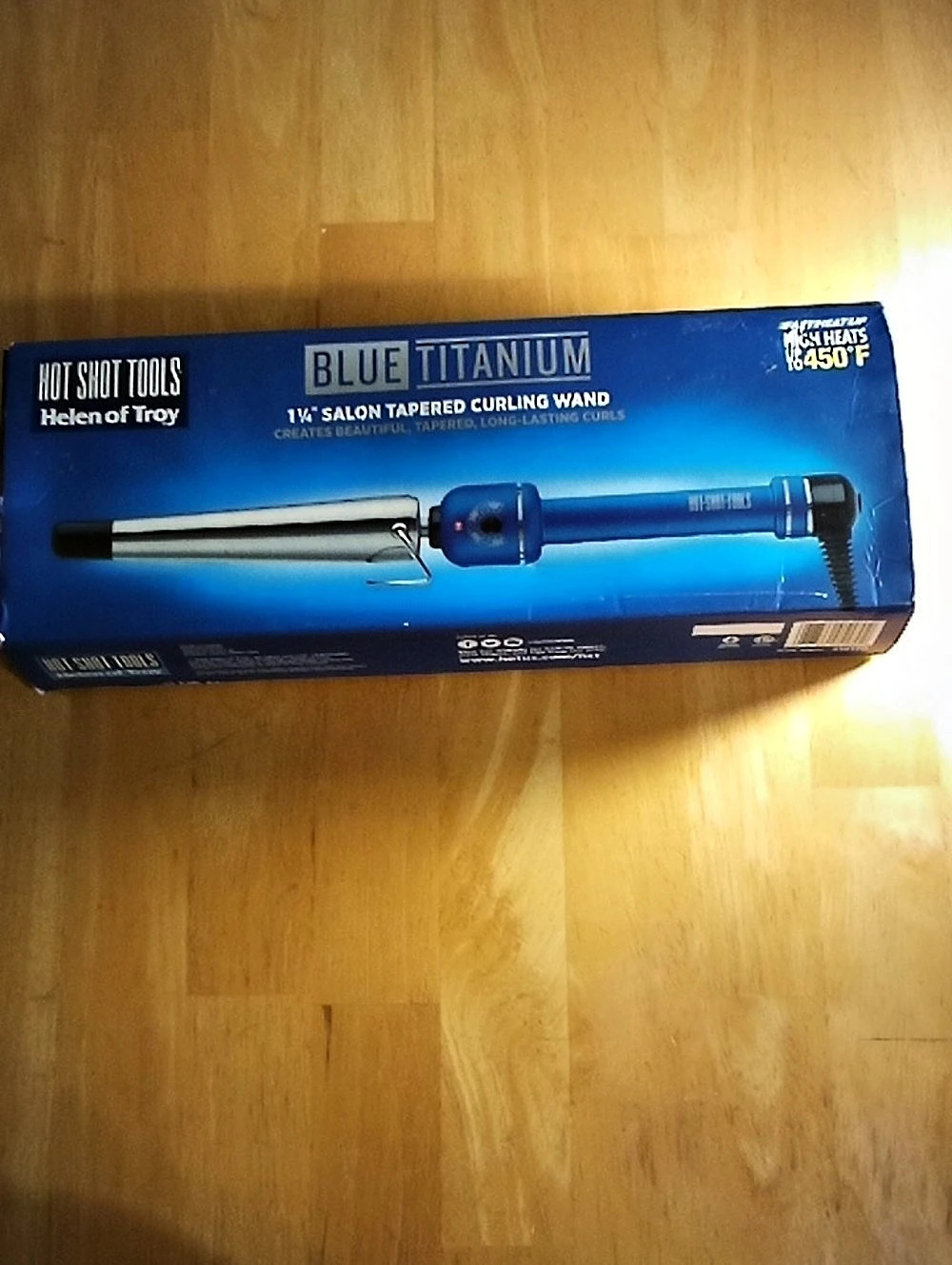 Hot Tools Blue Titanium 1/4" Salon Tapered Curling Wand Blue Curling Wand Like